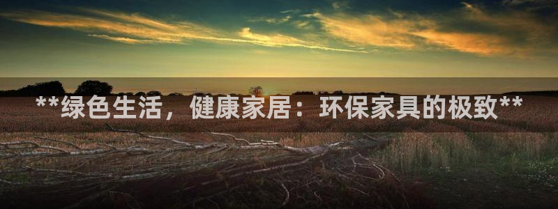 杏耀代理登录中心怎么进：**绿色生活，健康家居：环保家具的极