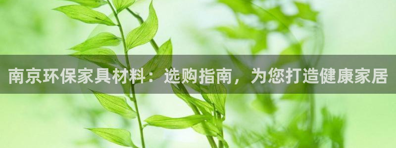 杏耀官网注册：南京环保家具材料：选购指南，为您打造健康家居