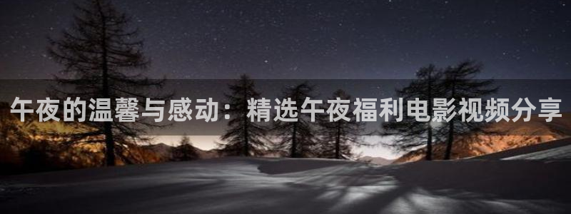 天狼影视在线观看网站：午夜的温馨与感动：精选午夜福利电影视频分享
